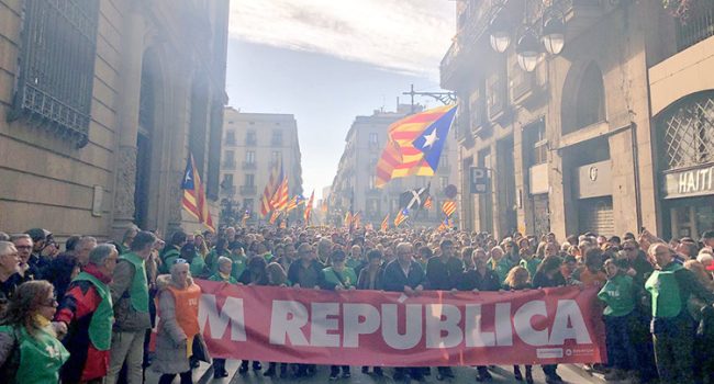 Cabecera de la manifestación. Foto: ANC