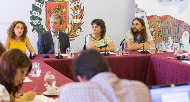 Gracia, Santisteve, Broto e Híjar, durante la rueda de prensa. Foto: Miguel Gracia García (AZ)