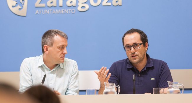 Rivarés y Cubero durante la rueda de prensa de este lunes. Foto: Daniel Marcos (AZ)