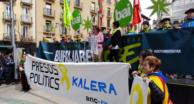 Acto de Independentistak en Iruñea este Aberri Eguna. Foto: @indesarea