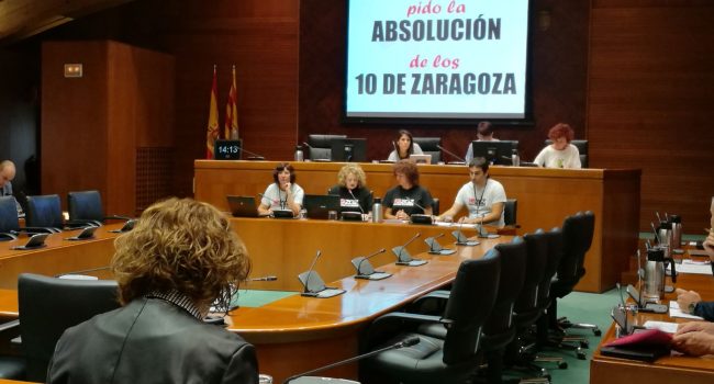 Imagen de la comparecencia de este pasado martes en las Cortes de Aragón