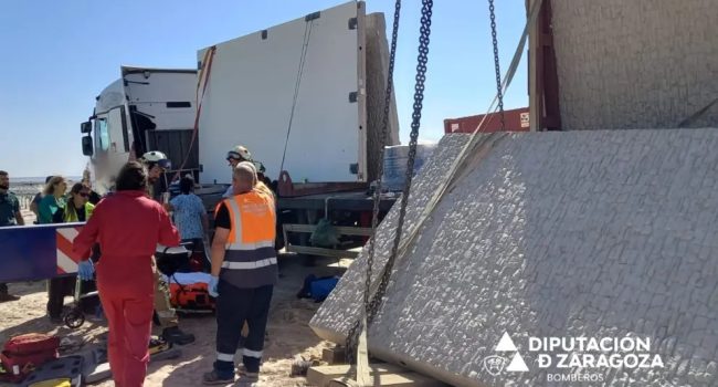 Accidente laboral en Quinto | Foto: DPZ