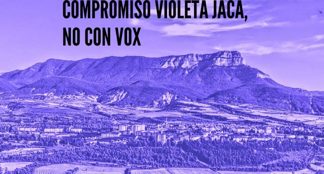 Acción Grrrl Feminista Jaca lanza la campaña “Compromiso Violeta, No con Vox”