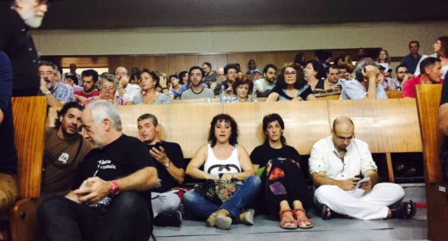 Delegación de Ahora Aragón en Común en la Asamblea estatal celebrada en Madrid. Foto: @AhoraEnComunARA