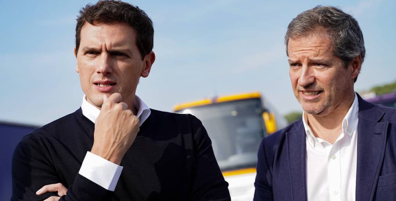 Rivera junto al portavoz de Ciudadanos en Aragón, Daniel Pérez Calvo. Foto: Ciudadanos