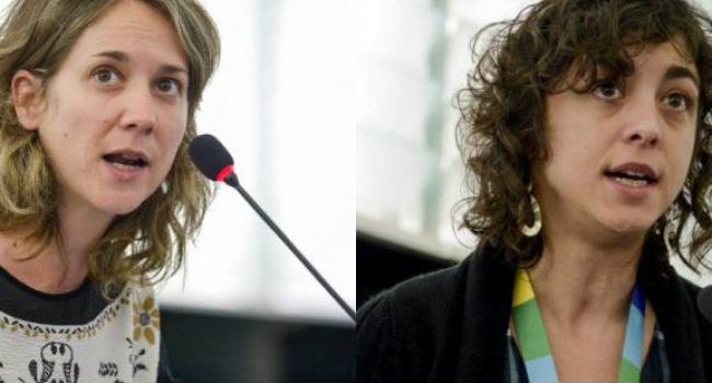 Albiol y González en el Parlamento Europeo.