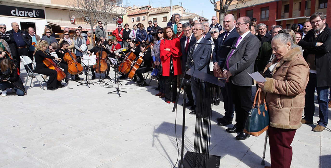 Acto por el 80 aniversario del bombardeo de Alcanyiz. Foto: DGA