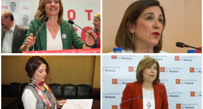 Pilar Alegría (PSOE), Sara Feénandez (Cs), Emma Buj (PP) y Ana Alós (PP).