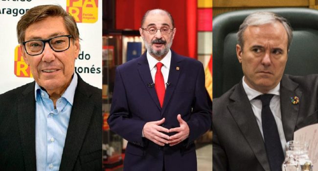 Aliaga, Lambán y Azcón.