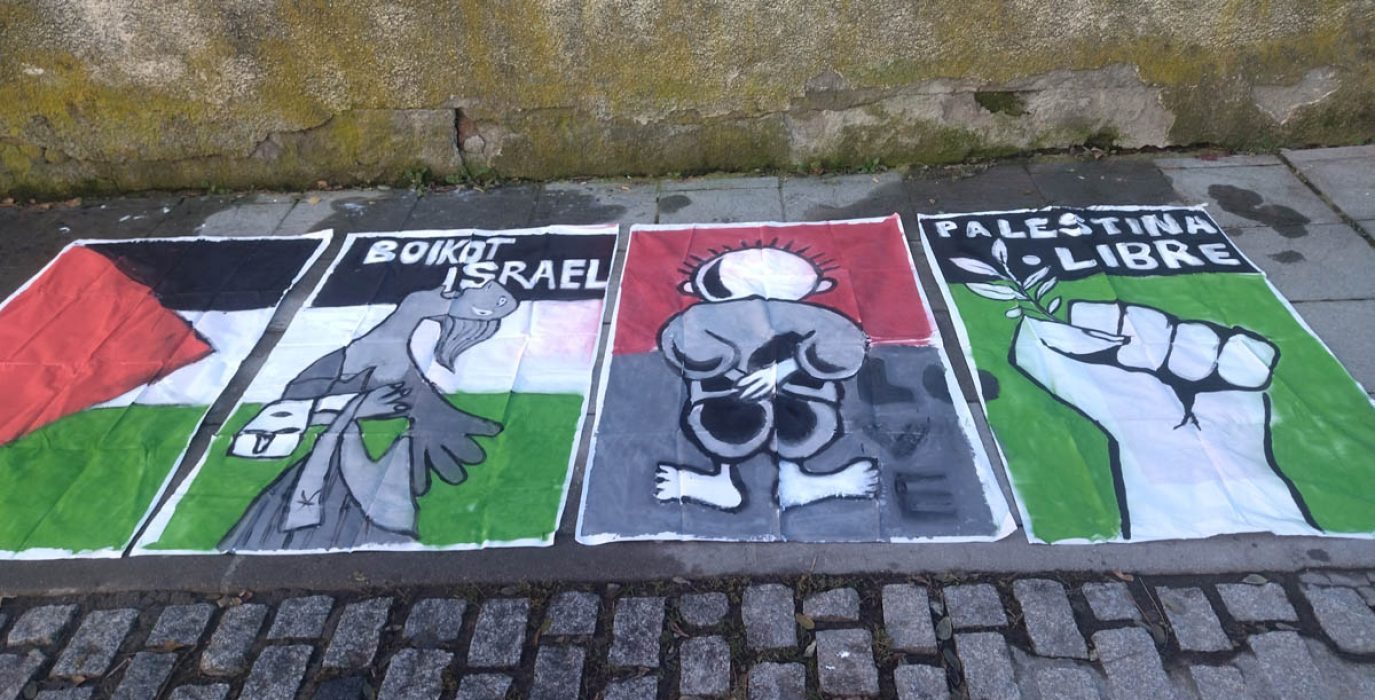 Mural de la campaña Alto Aragón con Palestina | Foto: María Recreo