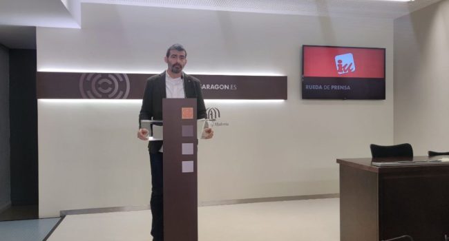 Álvaro Sanz en comparecencia en las Cortes | Foto: IU Aragón