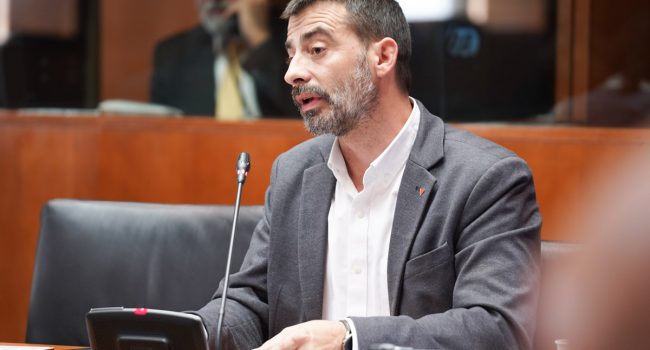 Álvaro Sanz, coordinador general de Izquierda Unida Aragón y portavoz parlamentario | Foto: Cortes