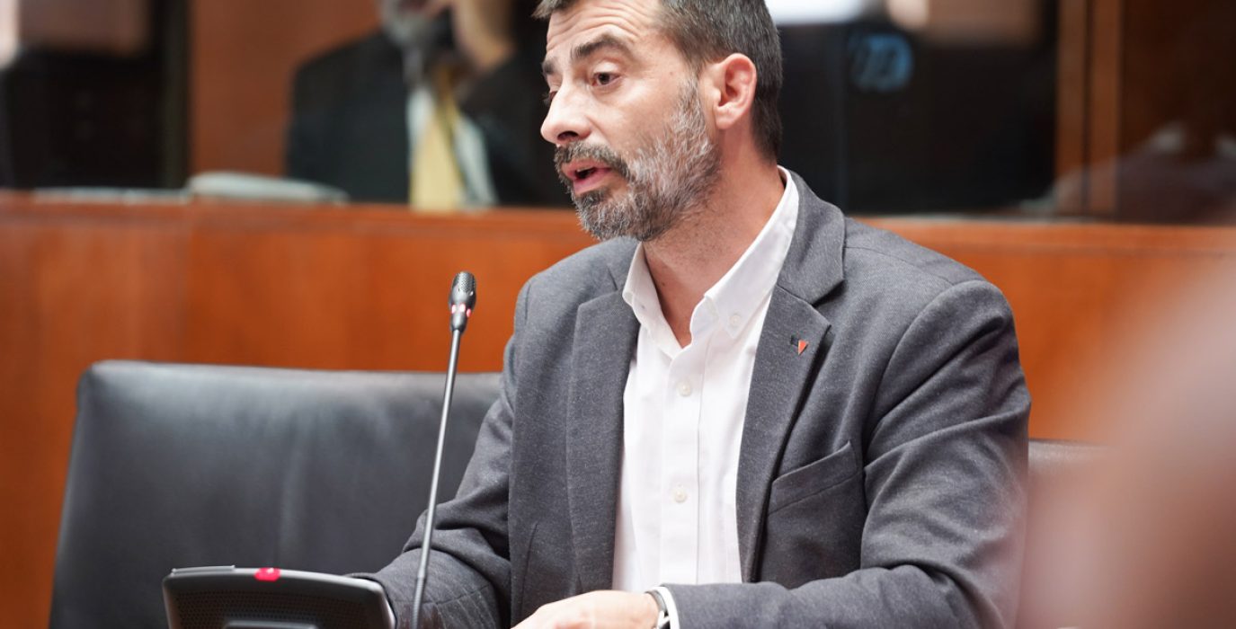 Álvaro Sanz, coordinador general de Izquierda Unida Aragón y portavoz parlamentario | Foto: Cortes