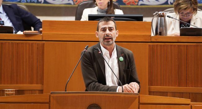 Álvaro Sanz, durante el debate sobre el estado de Aragón | Foto: Cortes