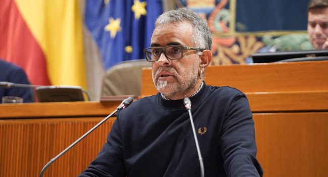 Andoni Corrales durante su intervención en el debate sobre el estado de Aragón | Foto: Cortes