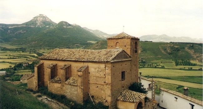La Iglesia de Puibolea antes del derrumbe.