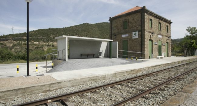 Estación de tren de Anzánigo. Foto: Agencias