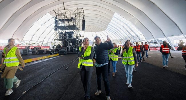 (Archivo 2024) Natalia Chueca revisando el Recinto Ferial de Valdespartera | Foto: Ayuntamiento de Zaragoza