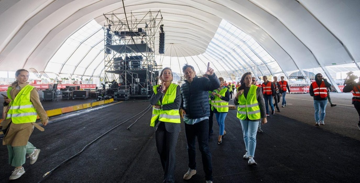 (Archivo 2024) Natalia Chueca revisando el Recinto Ferial de Valdespartera | Foto: Ayuntamiento de Zaragoza
