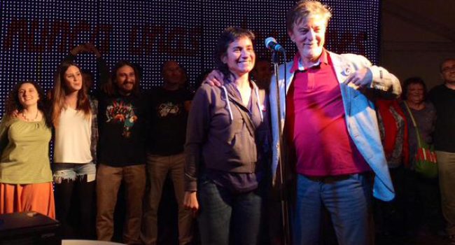 Luisa Broto y Pedro Santisteve, candidatos de Zaragoza en Común. Foto: @arainfonoticias