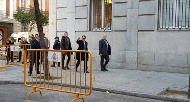 Artur Mas, a su llegada al Supremo. Foto: @Pdemocratacat
