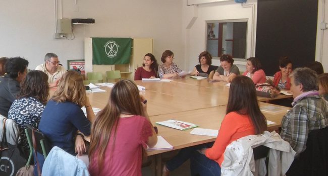 Asamblea de profesores y profesoras interinas. Foto: STEA.