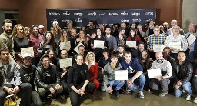 Asistentes a la presentación de los Premios de la música aragonesa.