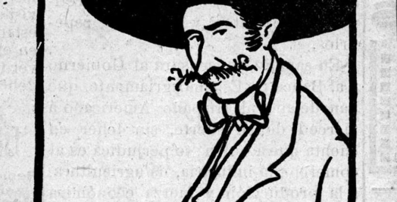 Autocaricatura de Ramón Acín