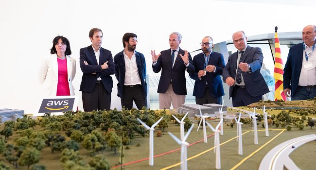 Azcón durante una jornada organizada por Amazon Web Services en Zaragoza | Foto: DGA