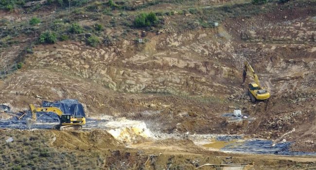 Imagen de las obras en el vertedero de Bailín. Foto: Ecologistas en Acción