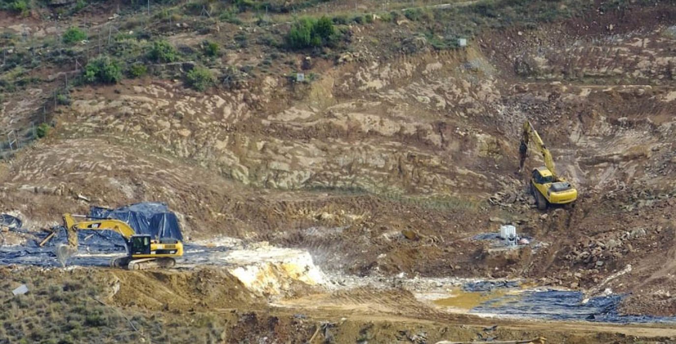 Imagen de las obras en el vertedero de Bailín. Foto: Ecologistas en Acción