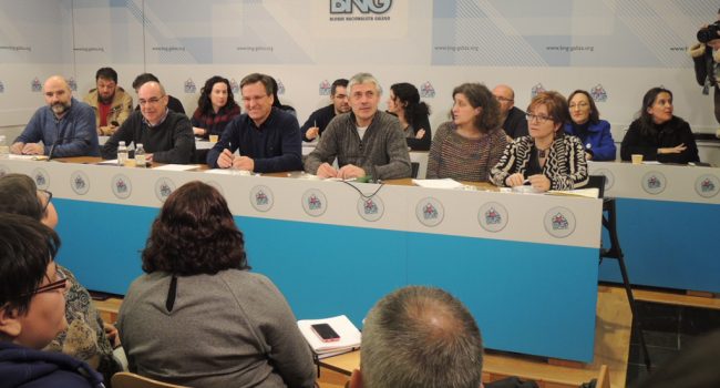 Reunión el pasado 16 de enero del Consello Nacional del Bloque Nacionalista Galego. Foto: BNG
