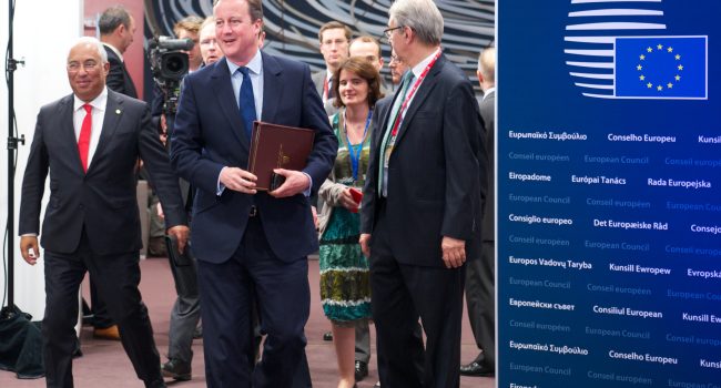 Cameron a su llegada a Bruselas. Foto: European Council