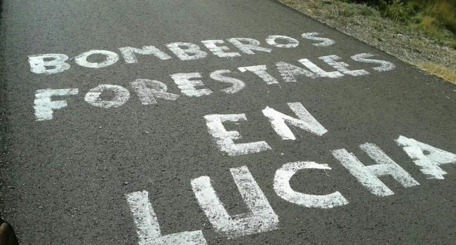 Pintadas reivindicativas. Foto: @BrifDaroca