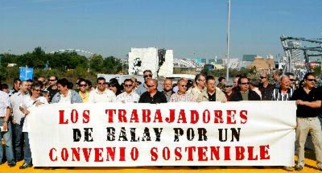 Imagen de archivo de una concentración de la plantilla de Balay.