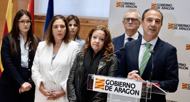 Bancalero en rueda de prensa tras la espantada del PP del CISNS | Foto: DGA