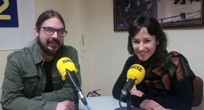 Bea Izuel y Sergio Pons de 'Ejea y pueblos En Común'.