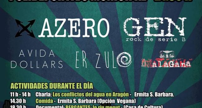 Cartel de 'Salvem Lo Riu Bergantes Festival' que se celebra este sábado en Aguaviva.