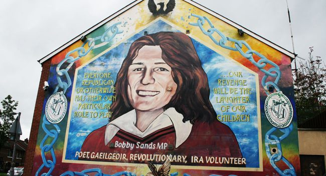 Mural en Belfast dedicado a la memoria de Bobby Sands. Foto: AraInfo
