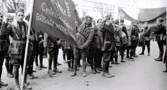 Voluntarios de la XV Brigada Internacional, más conocida como Brigada Lincoln.