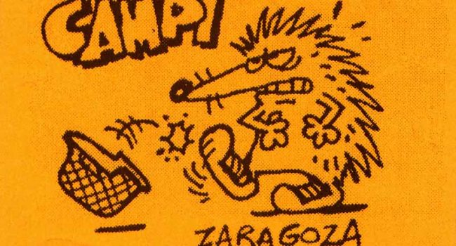 Pegatina del CAMPI. Archivo Zaragoza Rebelde.