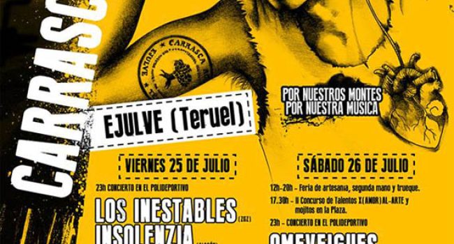 Cartel de la edición de este año del Festival Carrasca Rock.