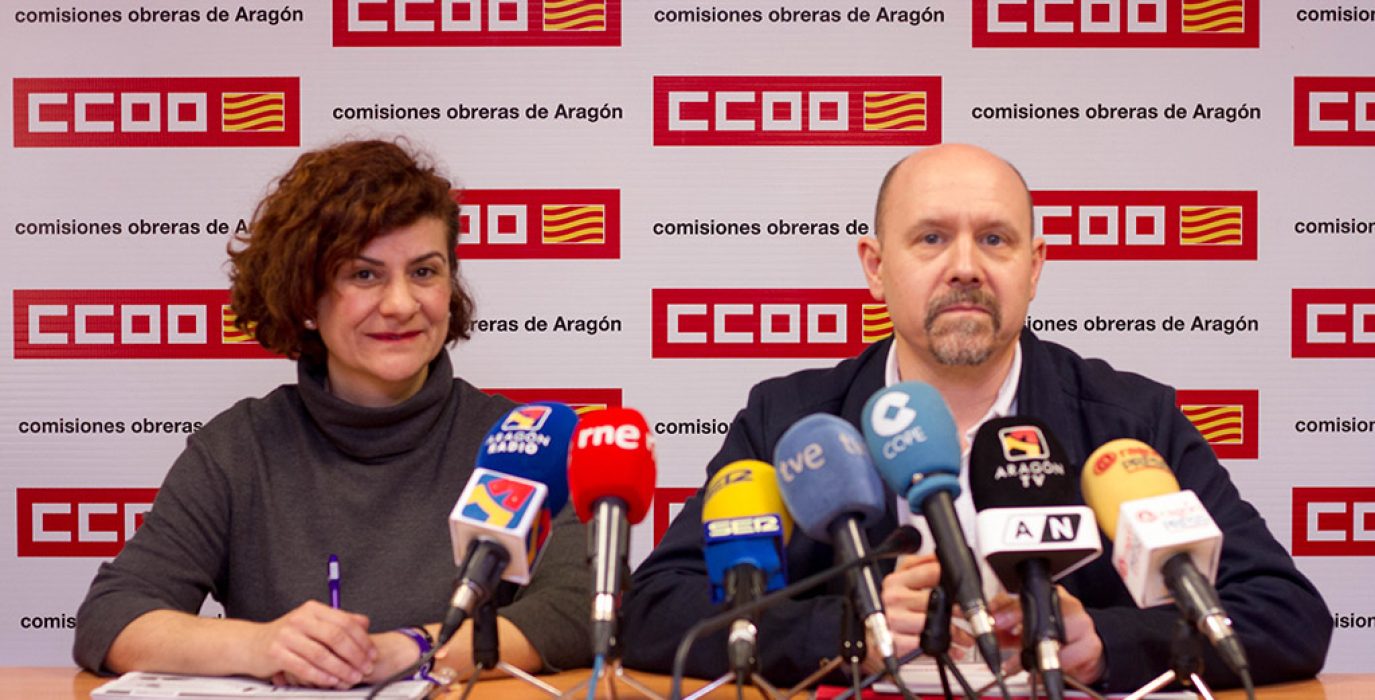 Elena Pérez y Manuel Pina. Foto: CCOO