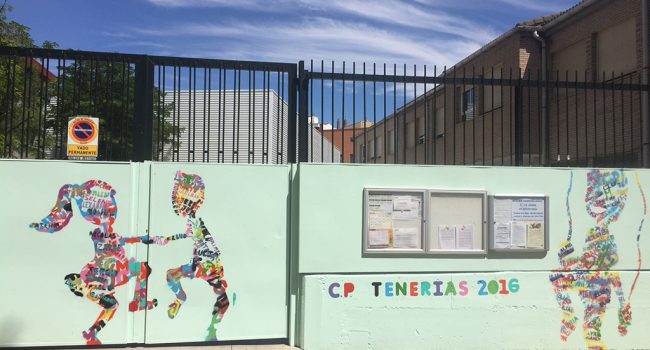 Así luce la nueva fachada del centro educativo de Tenerías. Foto: AMPA Tenerías