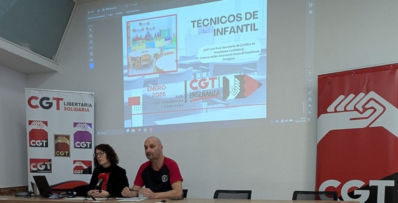 CGT denuncia “desatención” del alumnado de infantil y “goteras” en varios institutos