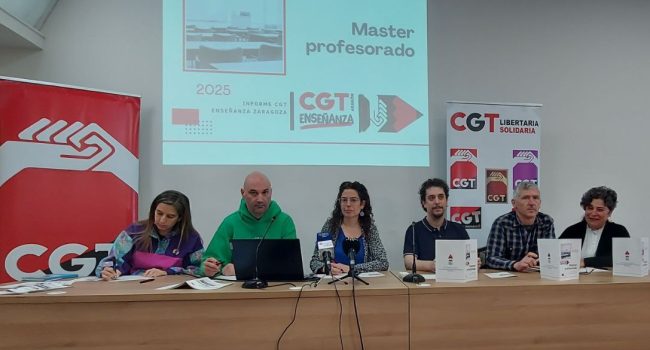 CGT exige “un aumento de plazas” del máster de profesorado de la Universidad de Zaragoza 2