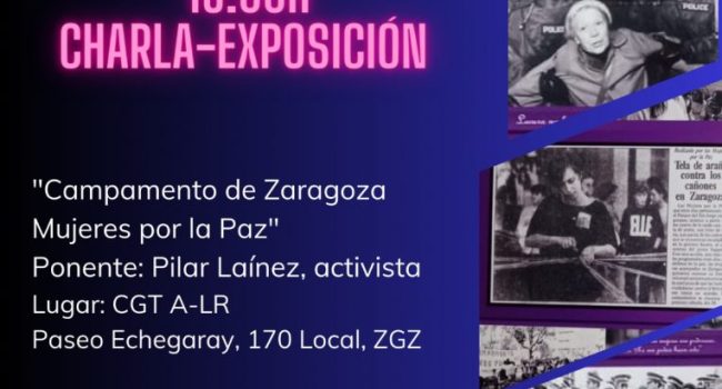 Cartel del acto de Mujer CGT Aragón-La Rioja.