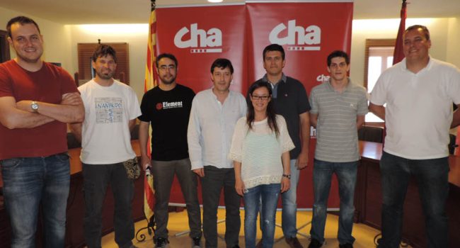 Representantes de CHA en el acto de esta mañana.