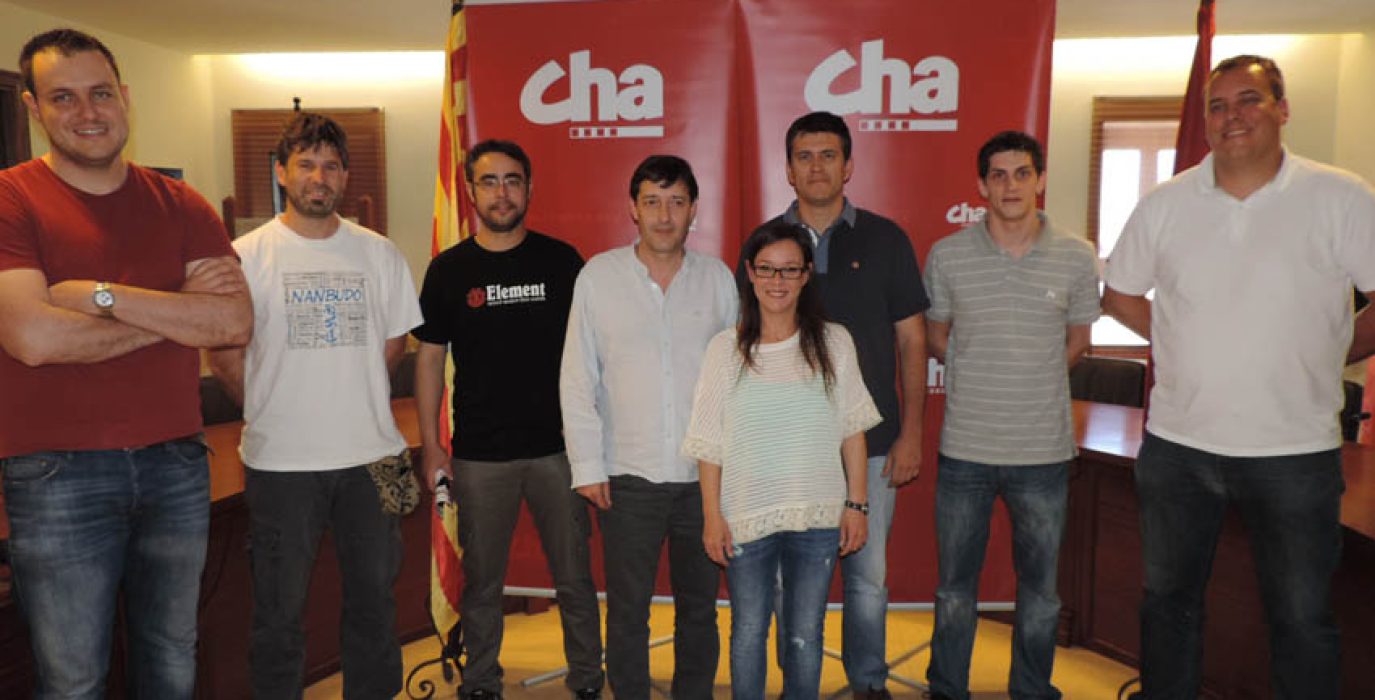 Representantes de CHA en el acto de esta mañana.
