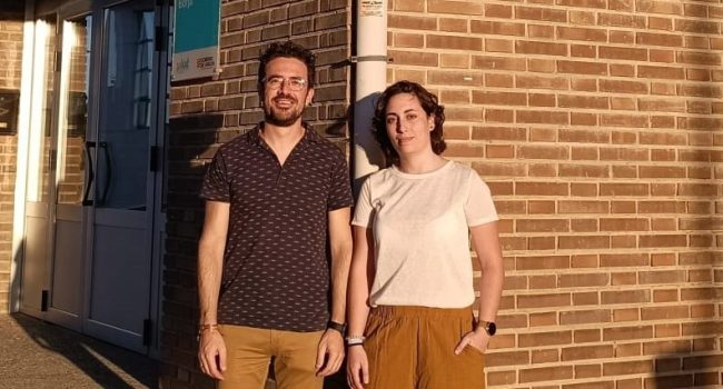 Julio Andía y Elena Domínguez en el centro de salud de Borja | Foto: CHA